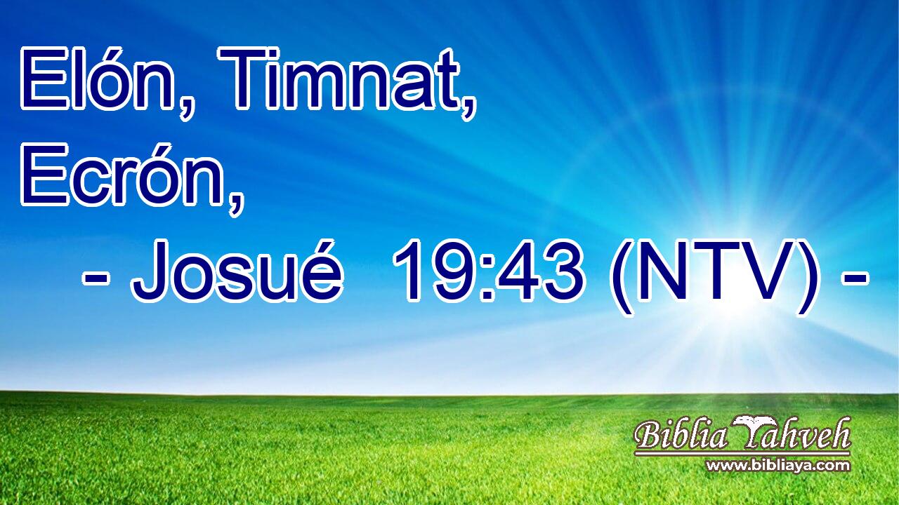 Elón, Timnat, Ecrón,