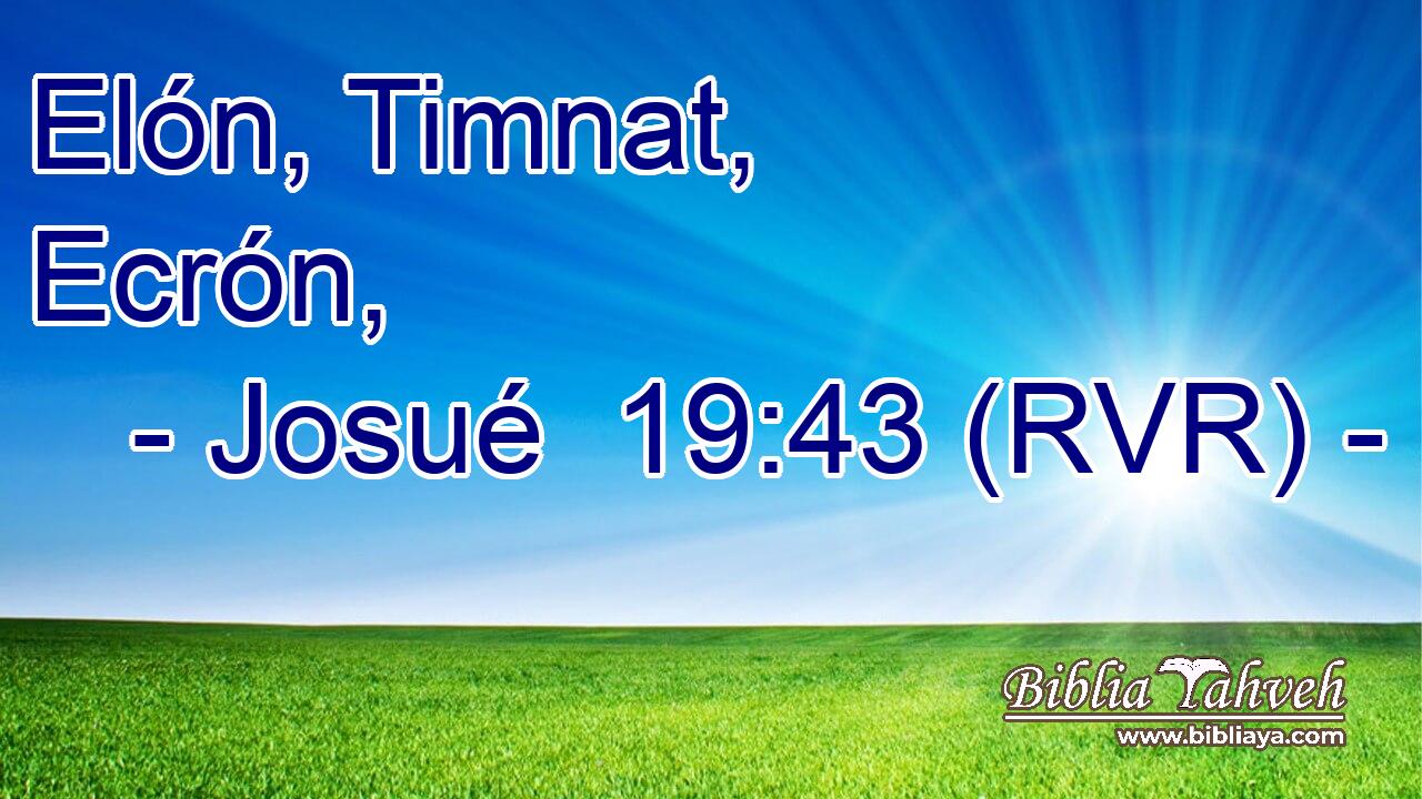 Elón, Timnat, Ecrón,