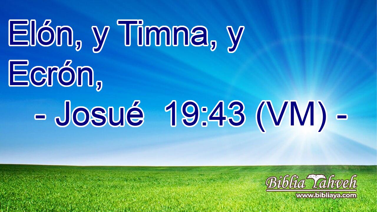 Elón, y Timna, y Ecrón, 