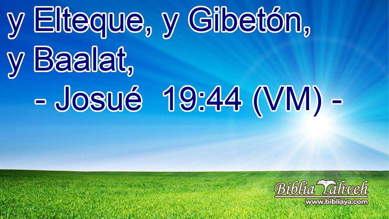  y Elteque, y Gibetón, y Baalat, 