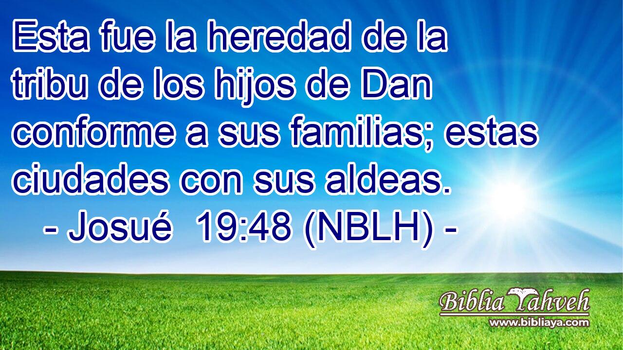 Esta fue la heredad de la tribu de los hijos de Dan conforme a sus familias; estas ciudades con sus aldeas. 