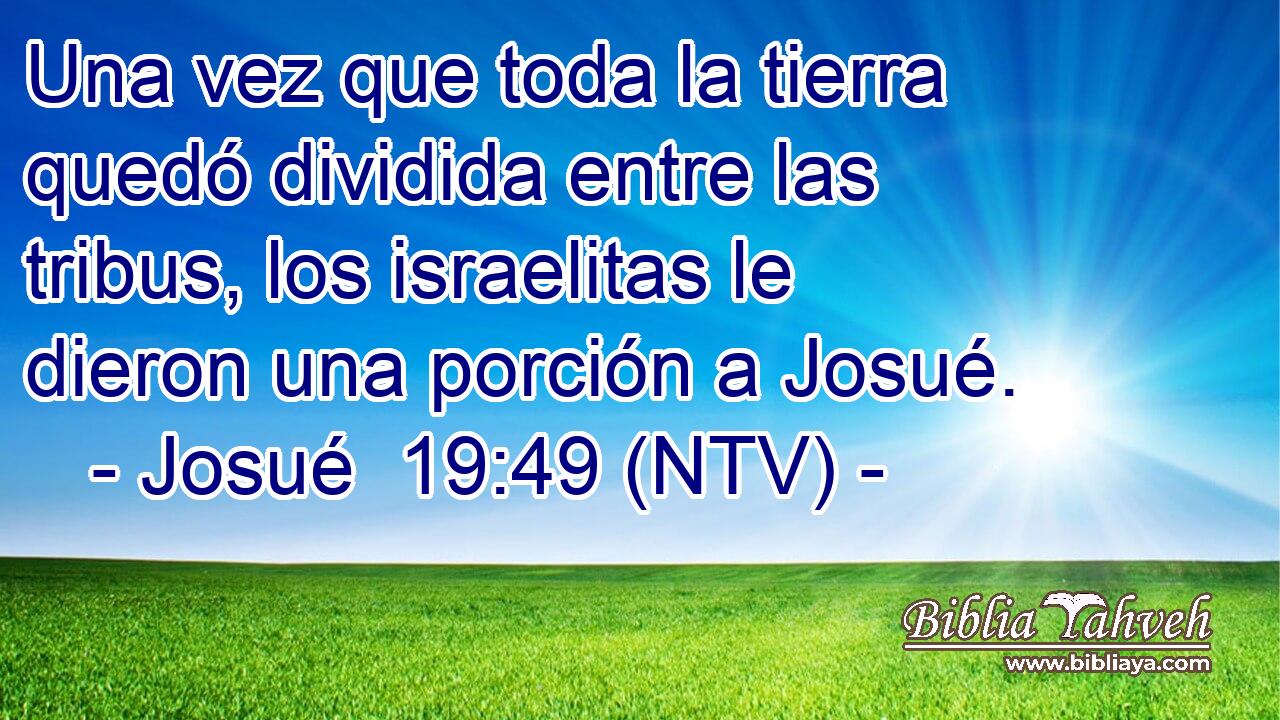 Una vez que toda la tierra quedó dividida entre las tribus, los israelitas le dieron una porción a Josué.