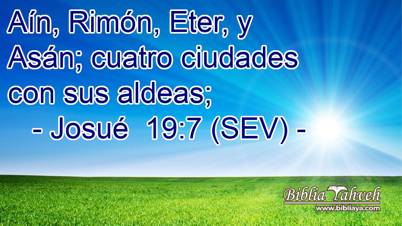 Aín, Rimón, Eter, y Asán; cuatro ciudades con sus aldeas;