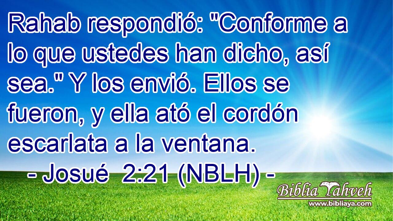  Rahab respondió: 