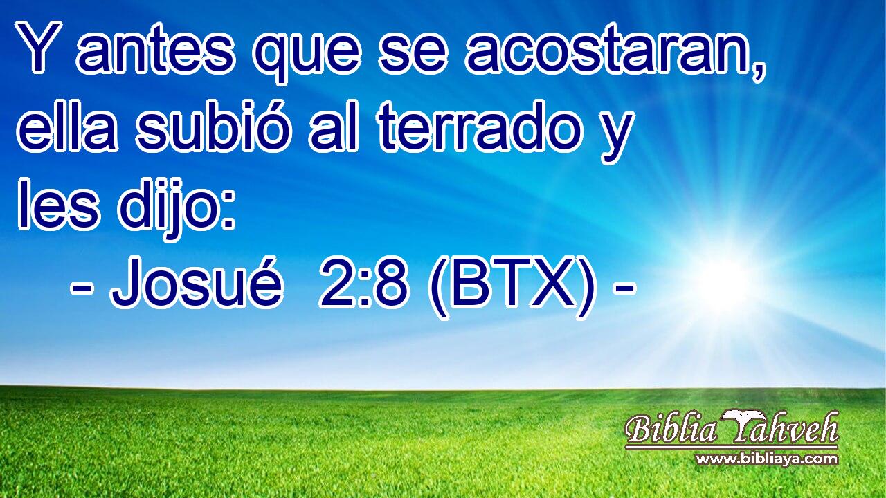 Y antes que se acostaran, ella subió al terrado y les dijo: