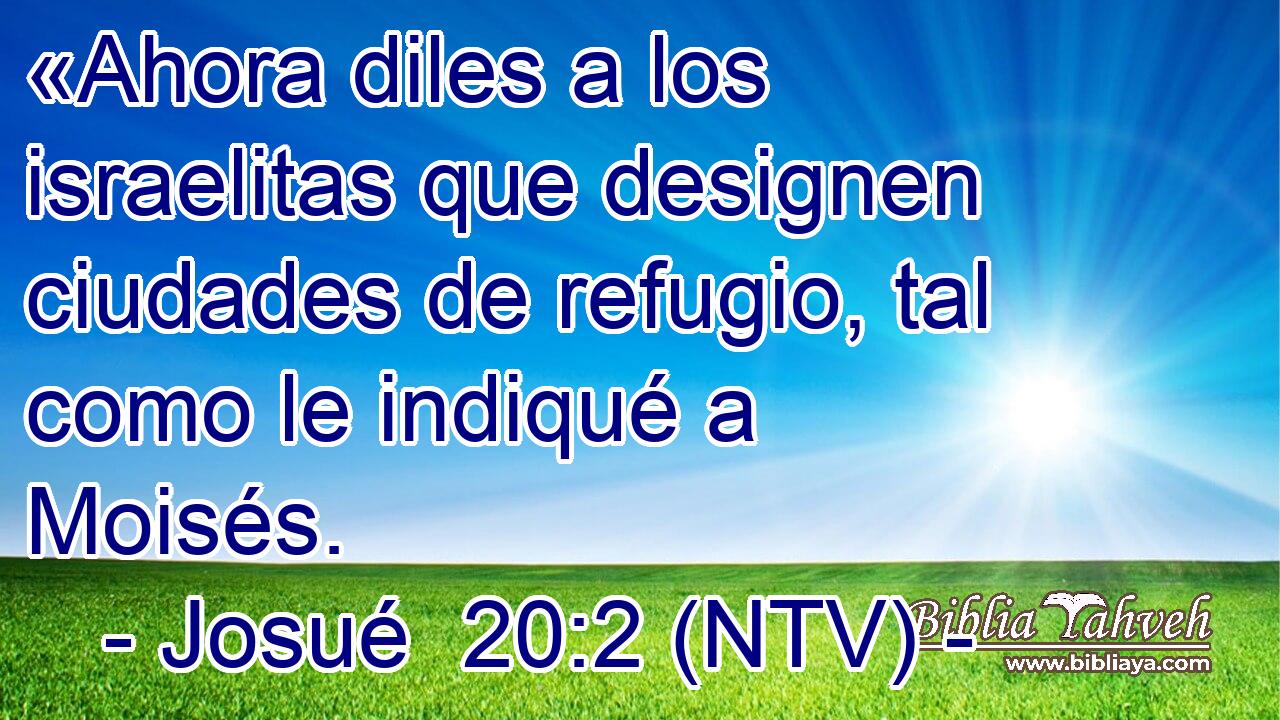 «Ahora diles a los israelitas que designen ciudades de refugio, tal como le indiqué a Moisés.