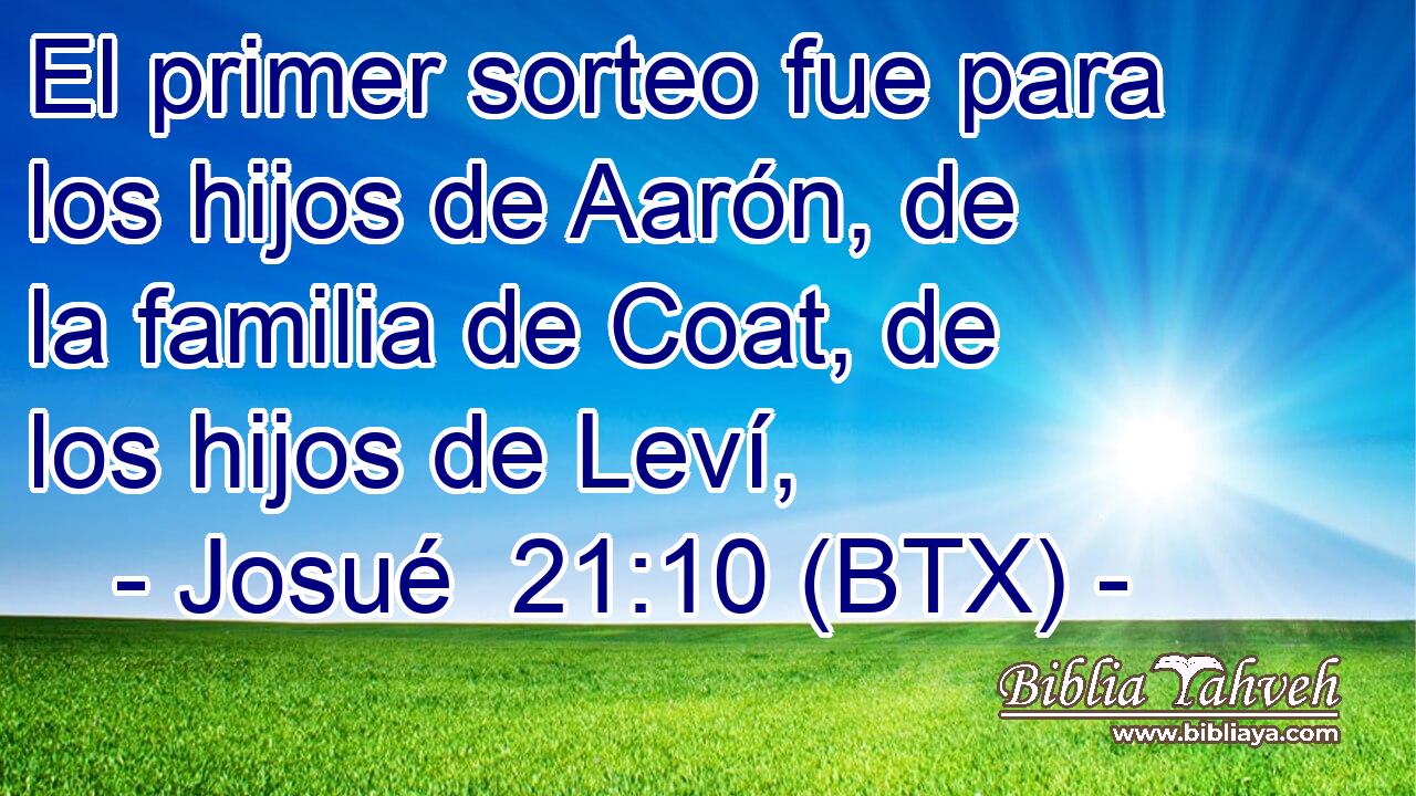 El primer sorteo fue para los hijos de Aarón, de la familia de Coat, de los hijos de Leví,