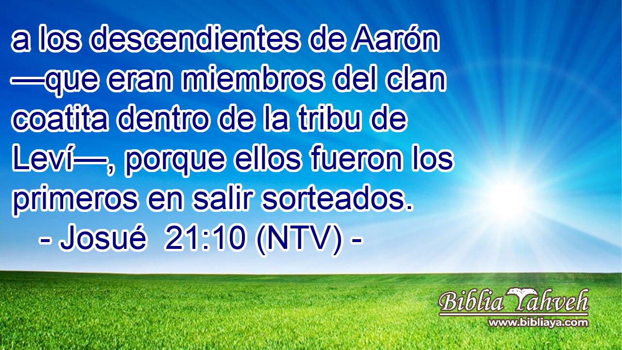 a los descendientes de Aarón —que eran miembros del clan coatita dentro de la tribu de Leví—, porque ellos fueron los primeros en salir sorteados.
