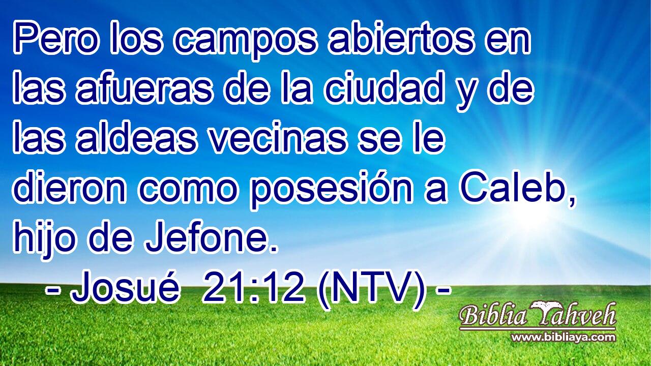 Pero los campos abiertos en las afueras de la ciudad y de las aldeas vecinas se le dieron como posesión a Caleb, hijo de Jefone.