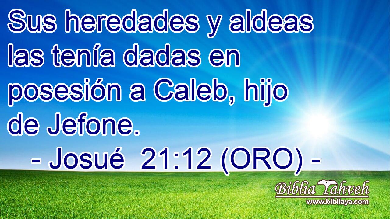  Sus heredades y aldeas las tenía dadas en posesión a Caleb, hijo de Jefone. 