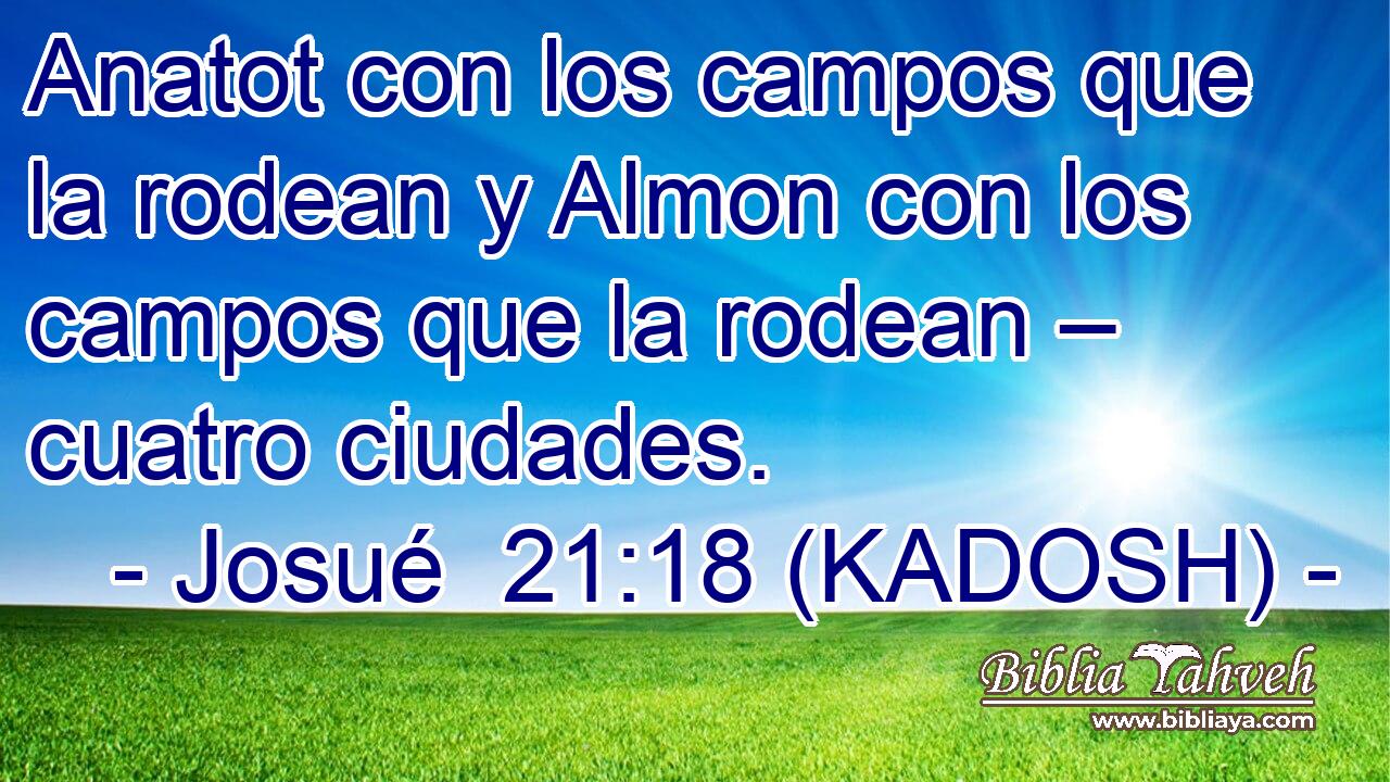  Anatot con los campos que la rodean y Almon con los campos que la rodean – cuatro ciudades. 