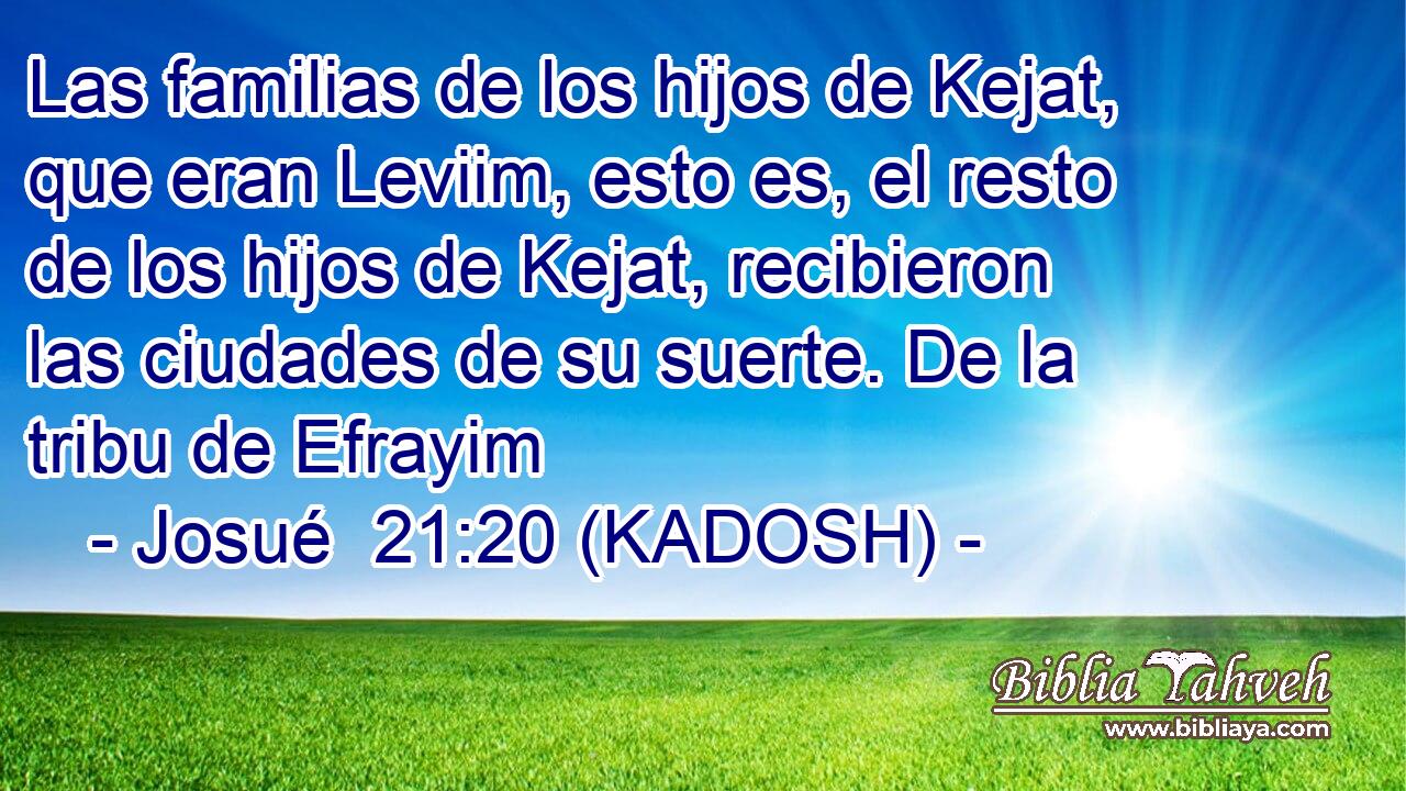  Las familias de los hijos de Kejat, que eran Leviim, esto es, el resto de los hijos de Kejat, recibieron las ciudades de su suerte. De la tribu de Efrayim 