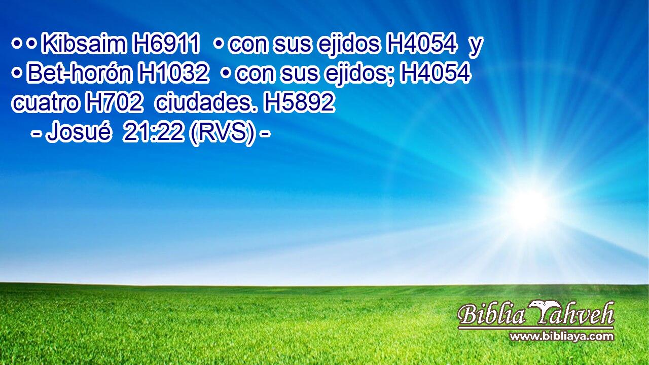 • • Kibsaim H6911  • con sus ejidos H4054  y • Bet-horón H1032  • con sus ejidos; H4054  cuatro H702  ciudades. H5892  