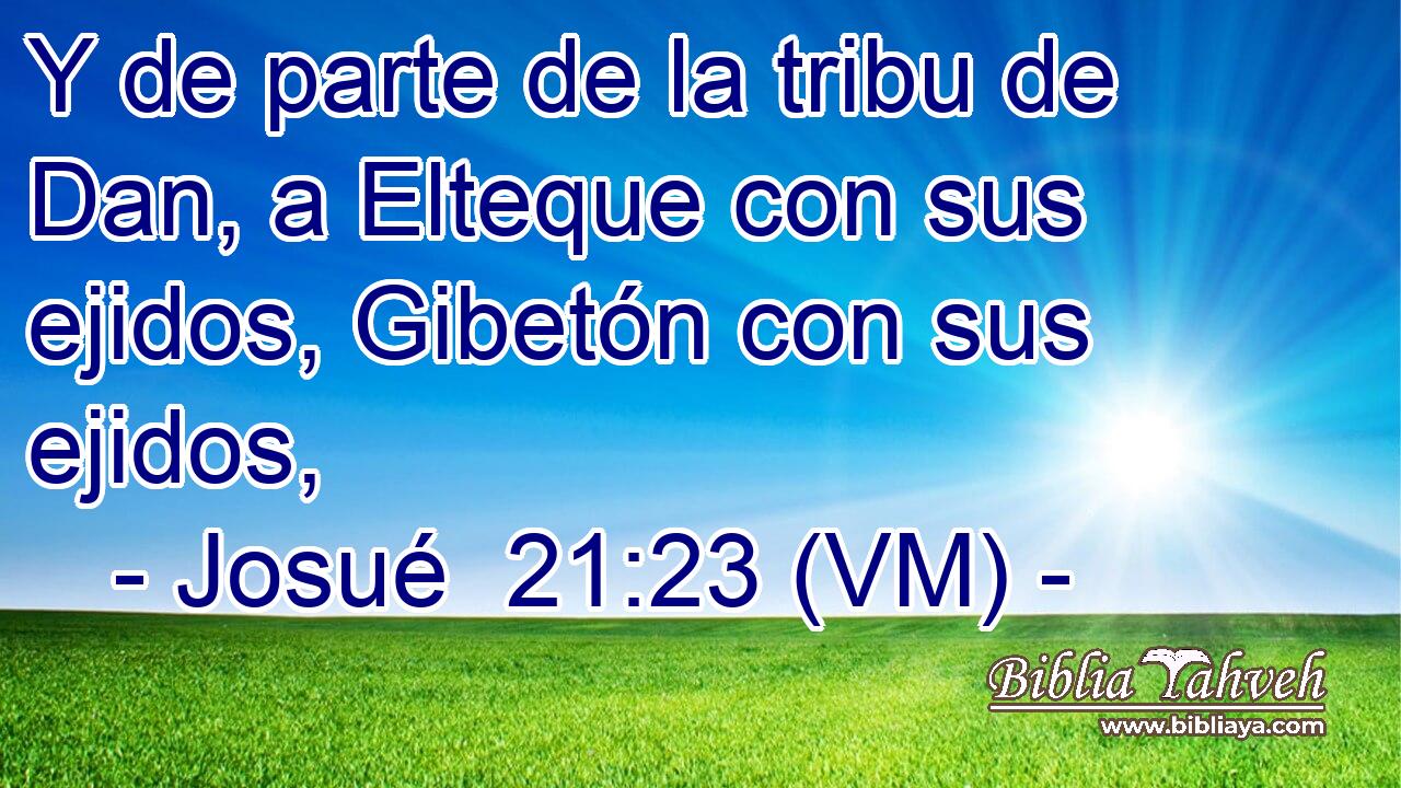  Y de parte de la tribu de Dan, a Elteque con sus ejidos, Gibetón con sus ejidos, 
