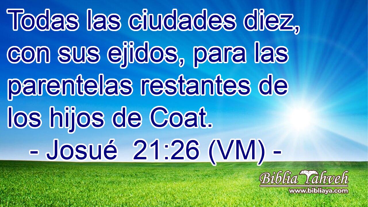  Todas las ciudades diez, con sus ejidos, para las parentelas restantes de los hijos de Coat. 