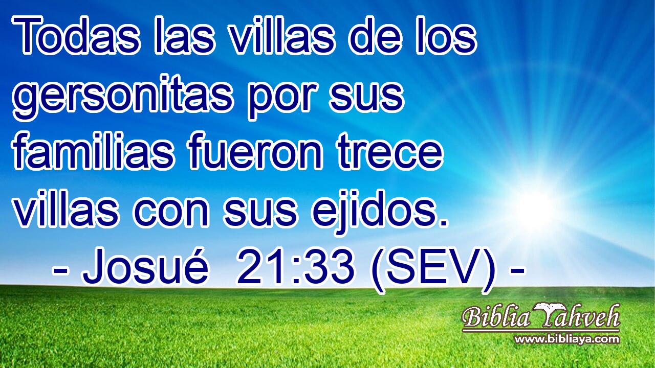 Todas las villas de los gersonitas por sus familias fueron trece villas con sus ejidos.