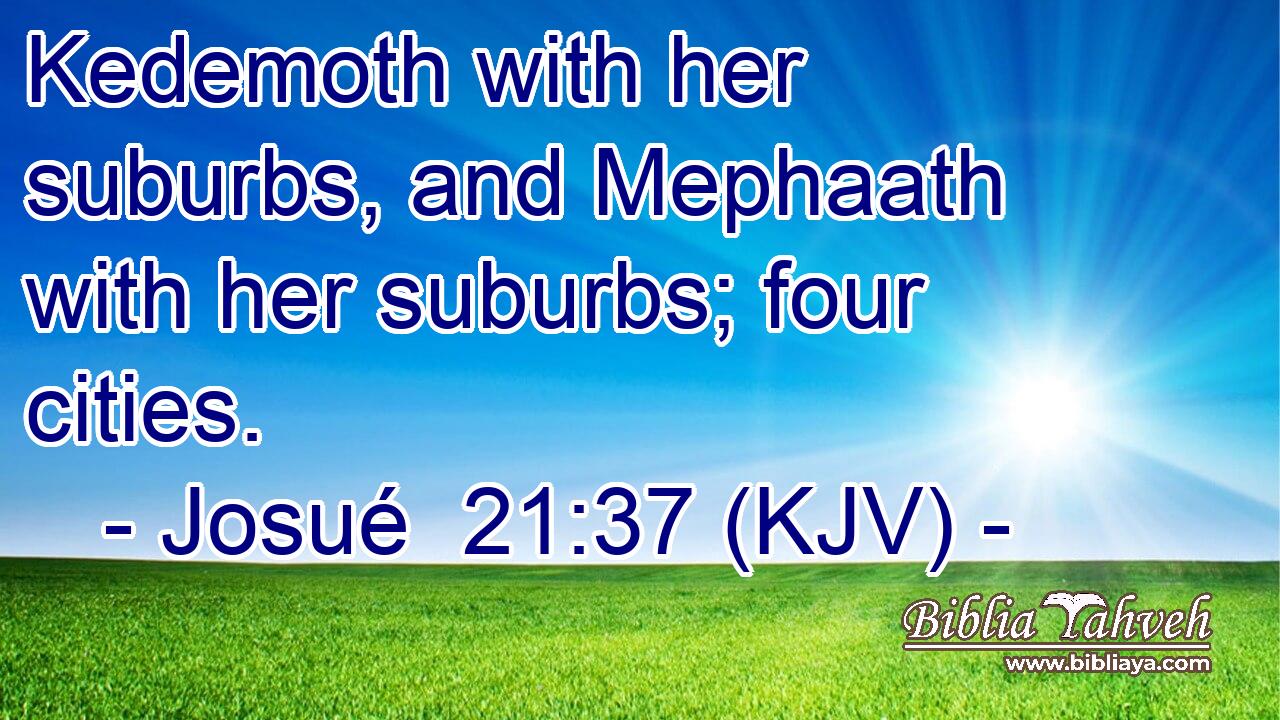 Kedemoth with her suburbs, and Mephaath with her suburbs; four cities.