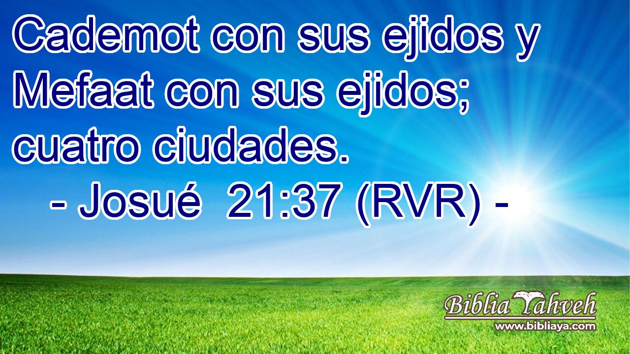Cademot con sus ejidos y Mefaat con sus ejidos; cuatro ciudades.