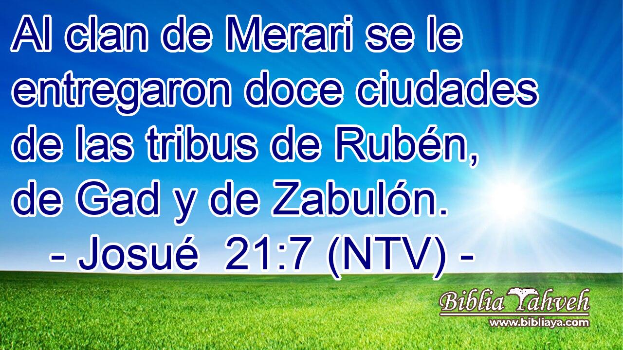 Al clan de Merari se le entregaron doce ciudades de las tribus de Rubén, de Gad y de Zabulón.