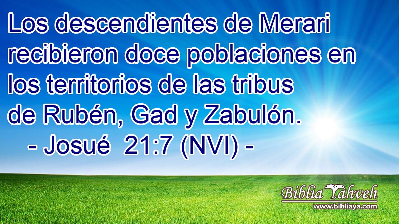  Los descendientes de Merari recibieron doce poblaciones en los territorios de las tribus de Rubén, Gad y Zabulón. 