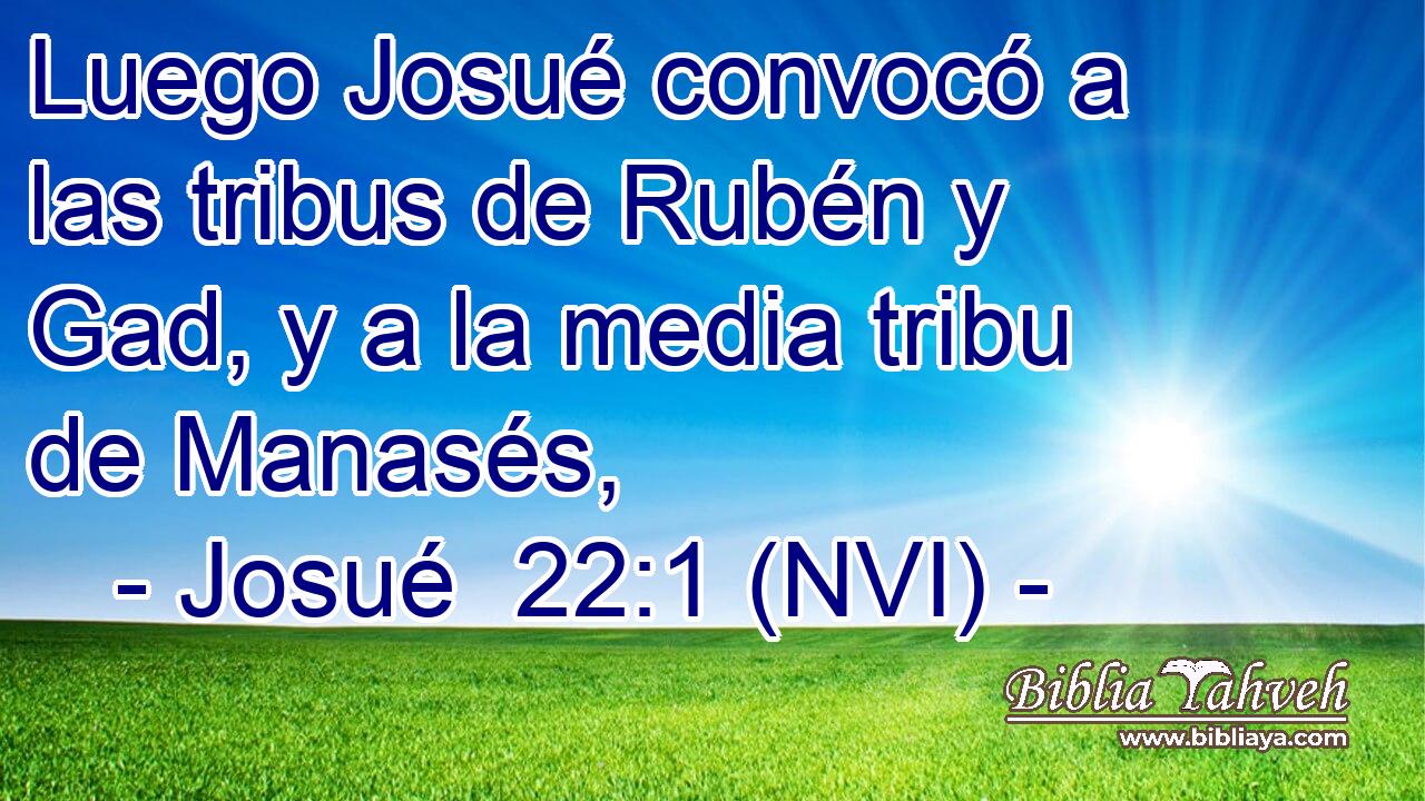  Luego Josué convocó a las tribus de Rubén y Gad, y a la media tribu de Manasés, 