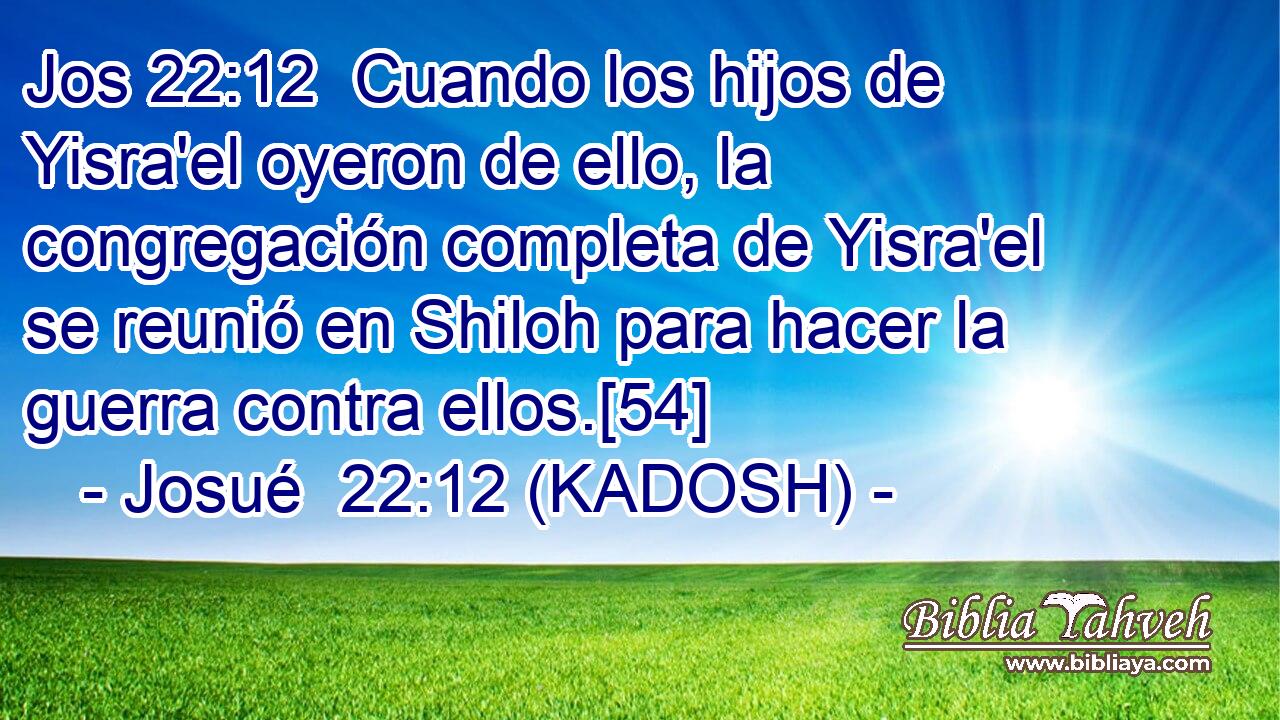  Cuando los hijos de Yisra'el oyeron de ello, la congregación completa de Yisra'el se reunió en Shiloh para hacer la guerra contra ellos.[54] 