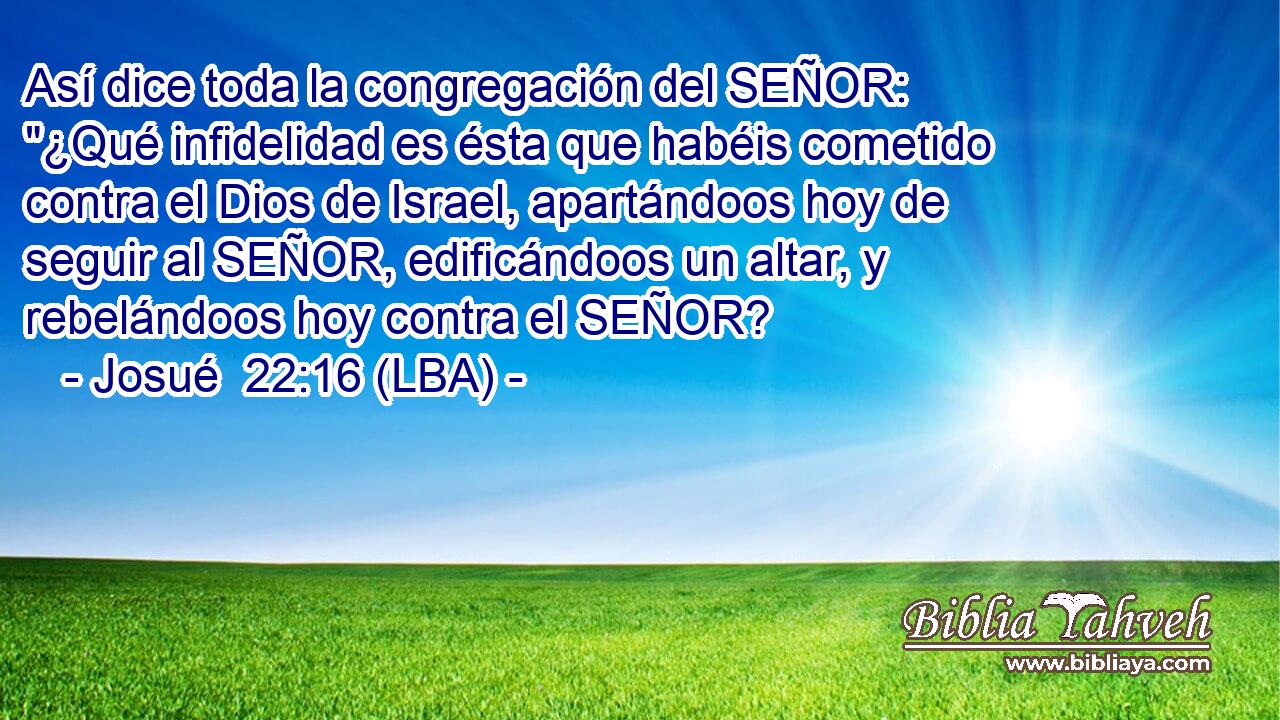 Así dice toda la congregación del SEÑOR: 