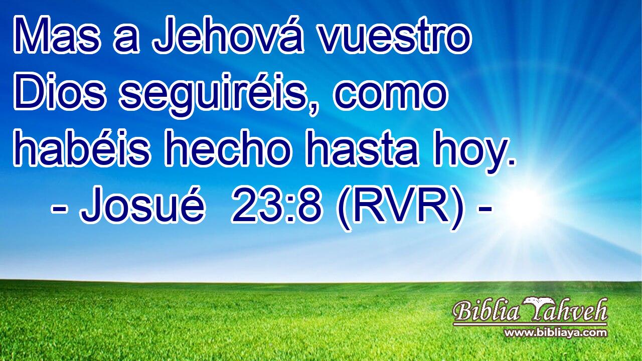 Mas a Jehová vuestro Dios seguiréis, como habéis hecho hasta hoy.