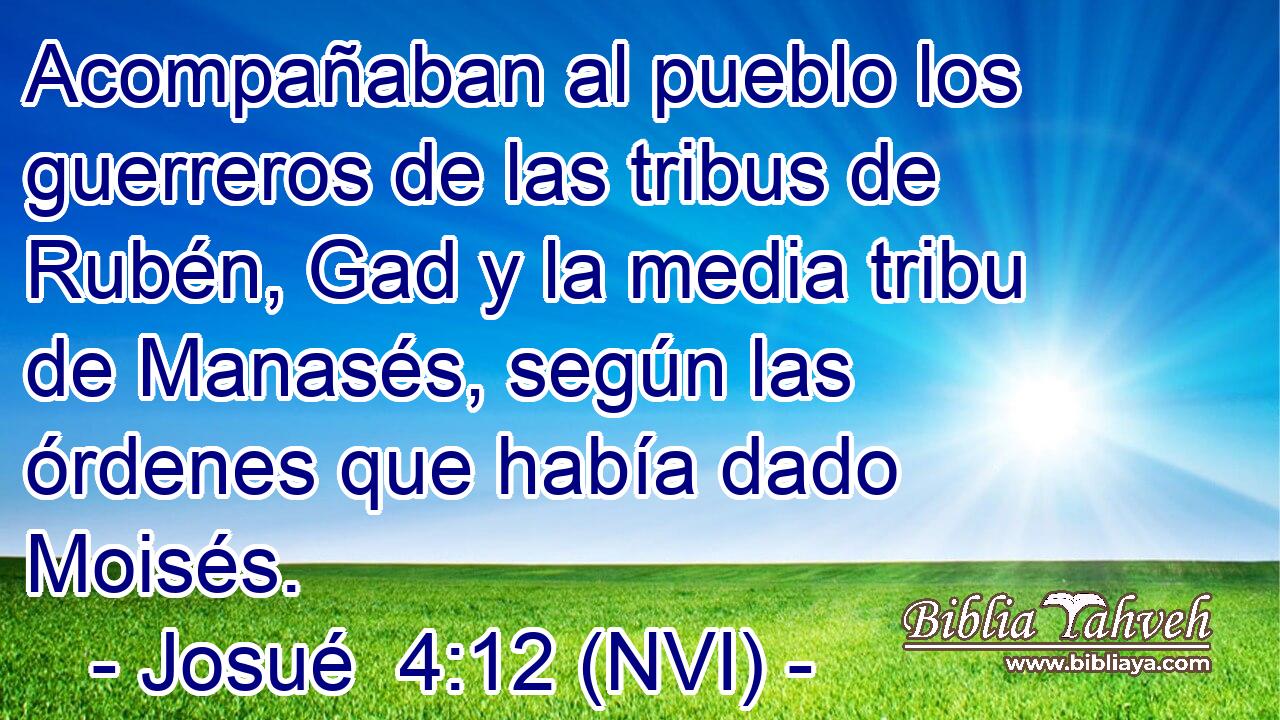  Acompañaban al pueblo los guerreros de las tribus de Rubén, Gad y la media tribu de Manasés, según las órdenes que había dado Moisés. 