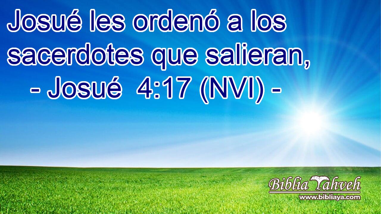  Josué les ordenó a los sacerdotes que salieran, 