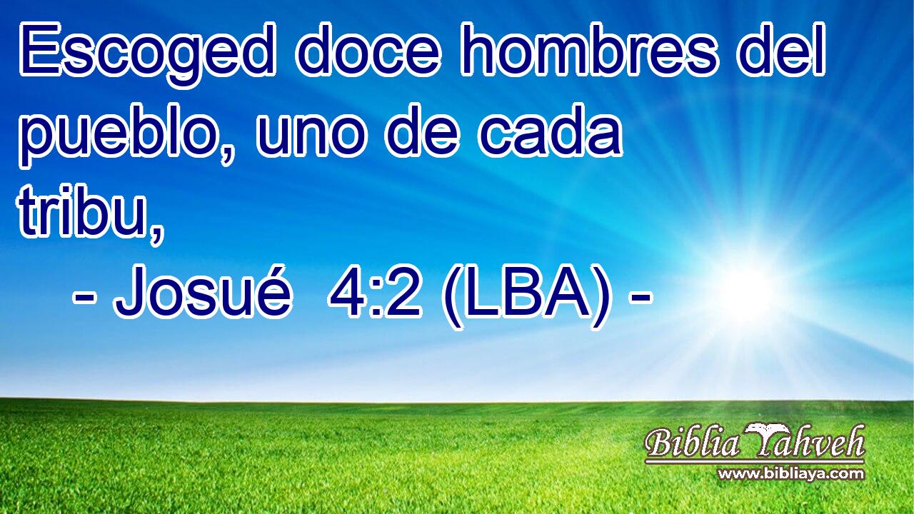 Escoged doce hombres del pueblo, uno de cada tribu,
