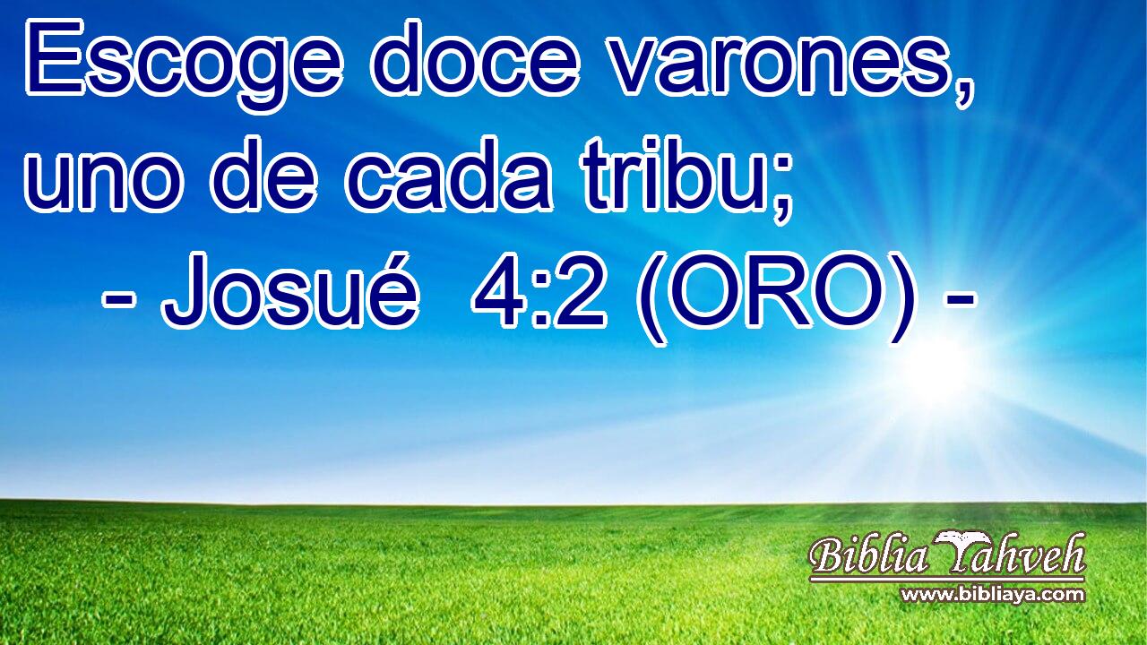  Escoge doce varones, uno de cada tribu; 