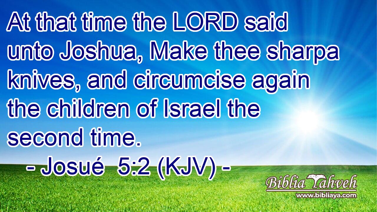 At that time the LORD said unto Joshua, Make thee sharpa knives, and circumcise again the children of Israel the second time.