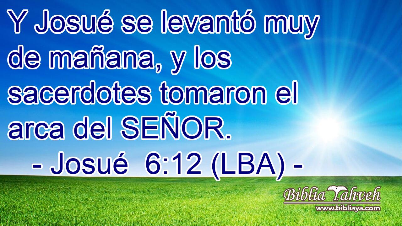 Y Josué se levantó muy de mañana, y los sacerdotes tomaron el arca del SEÑOR.
