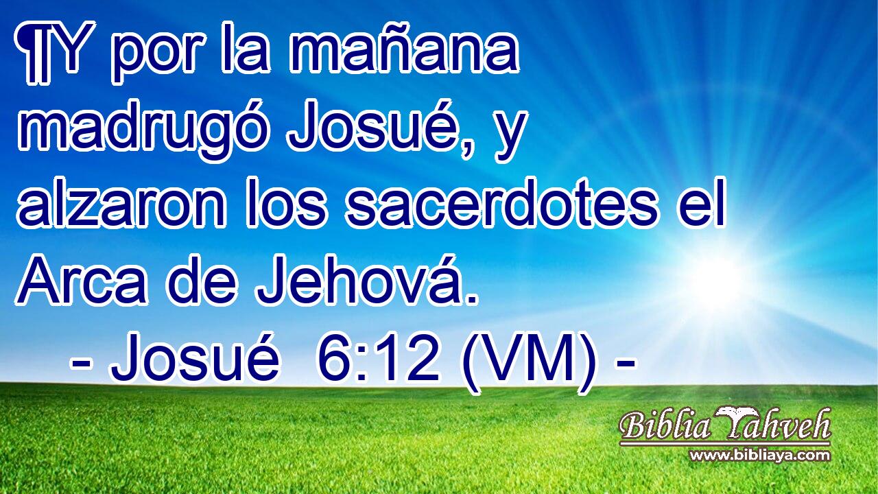  ¶Y por la mañana madrugó Josué, y alzaron los sacerdotes el Arca de Jehová. 