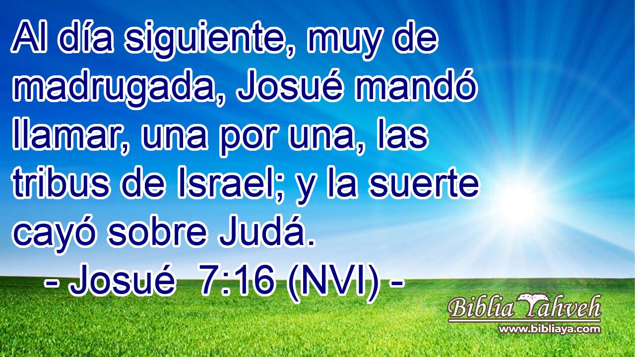  Al día siguiente, muy de madrugada, Josué mandó llamar, una por una, las tribus de Israel; y la suerte cayó sobre Judá. 