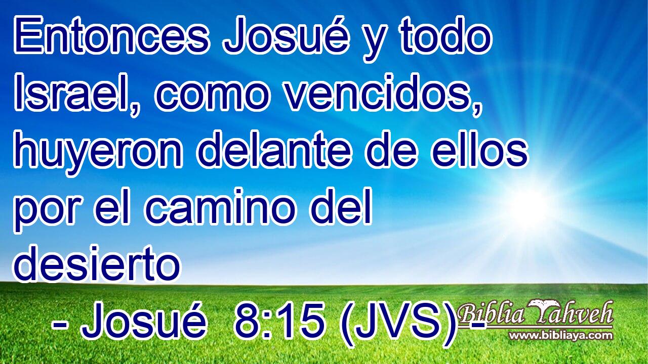 Entonces Josué y todo Israel, como vencidos, huyeron delante de ellos por el camino del desierto