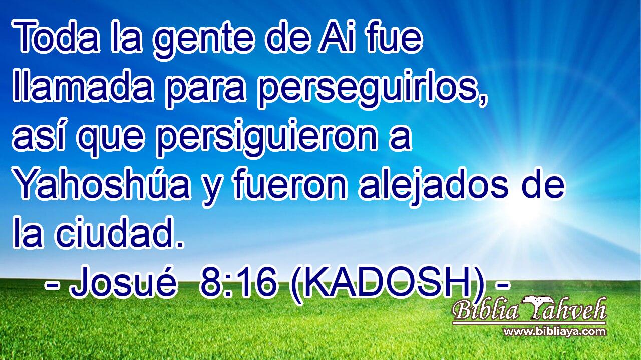  Toda la gente de Ai fue llamada para perseguirlos, así que persiguieron a Yahoshúa y fueron alejados de la ciudad. 
