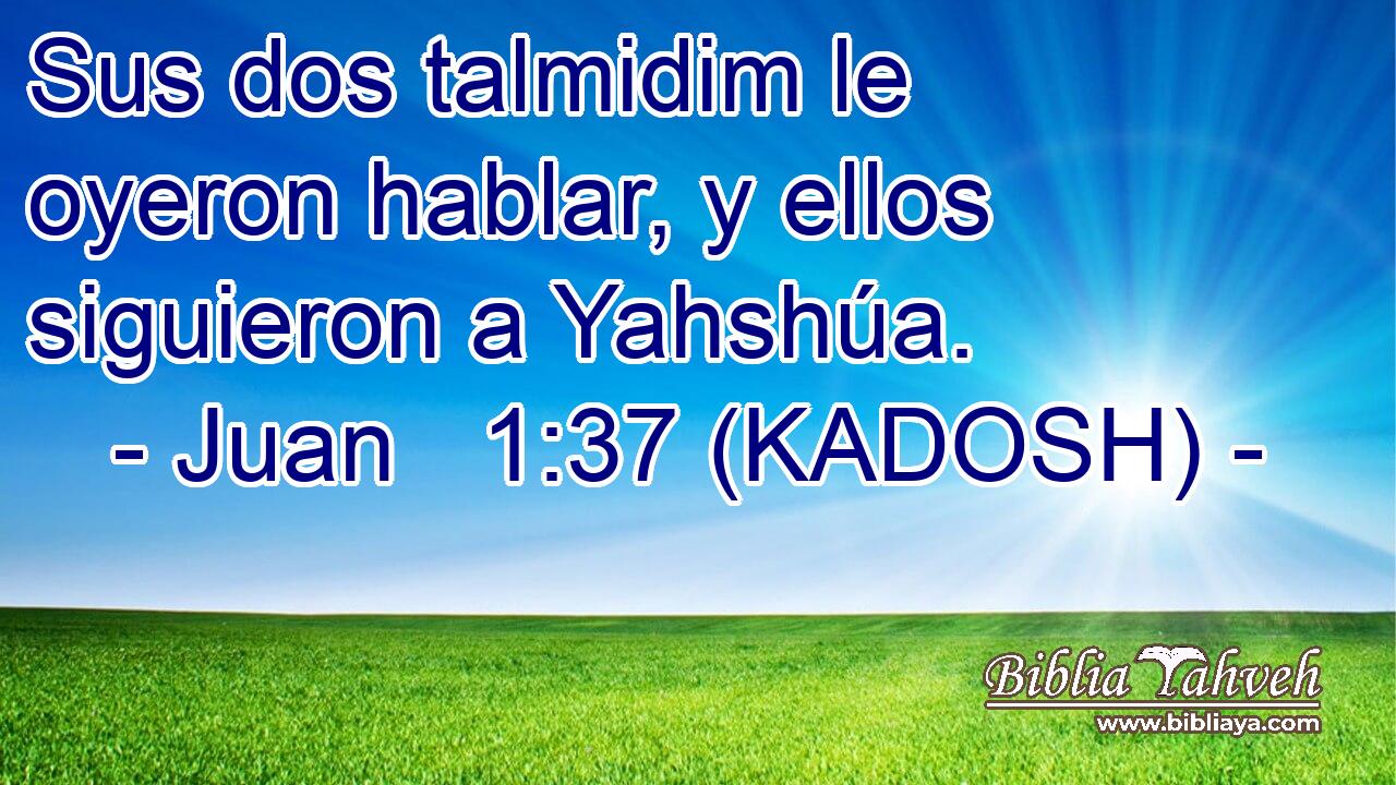  Sus dos talmidim le oyeron hablar, y ellos siguieron a Yahshúa. 