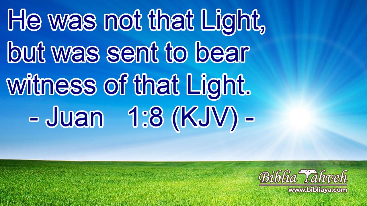 He was not that Light, but was sent to bear witness of that Light.