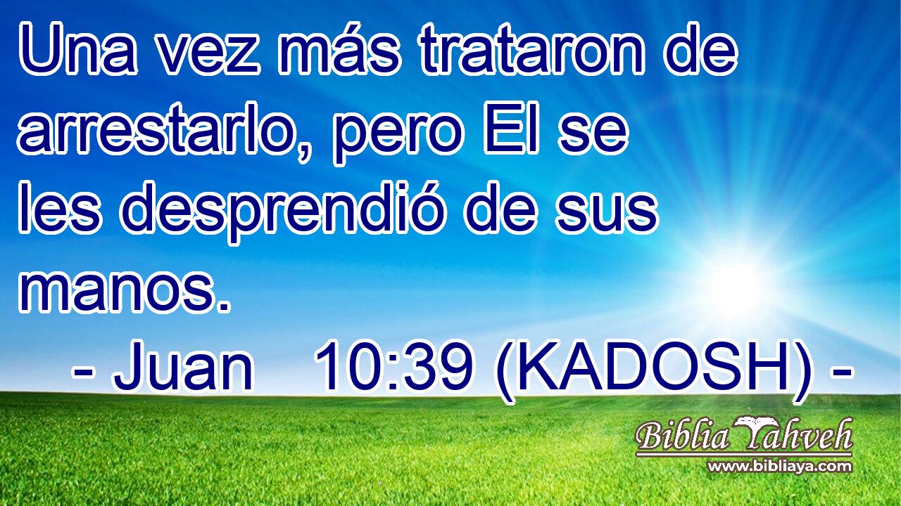  Una vez más trataron de arrestarlo, pero El se les desprendió de sus manos. 