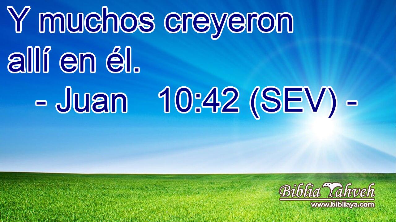 Y muchos creyeron allí en él.