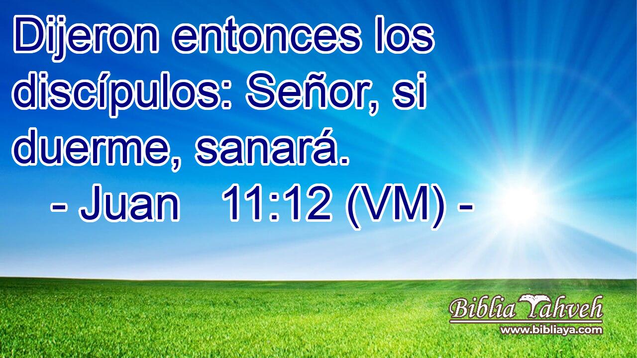  Dijeron entonces los discípulos: Señor, si duerme, sanará. 