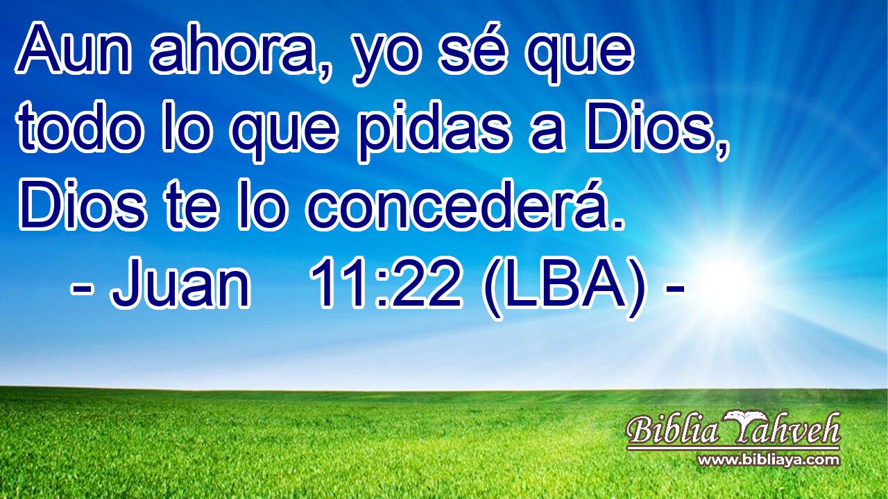 Aun ahora, yo sé que todo lo que pidas a Dios, Dios te lo concederá.