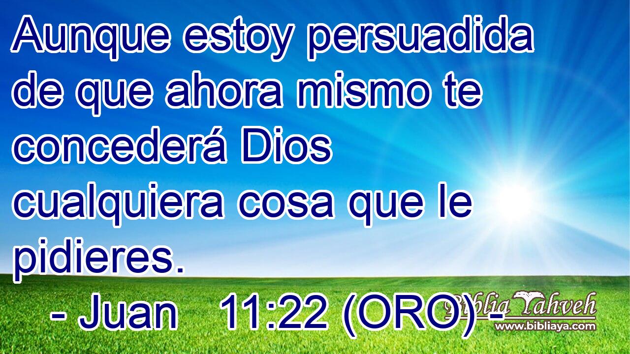  Aunque estoy persuadida de que ahora mismo te concederá Dios cualquiera cosa que le pidieres. 
