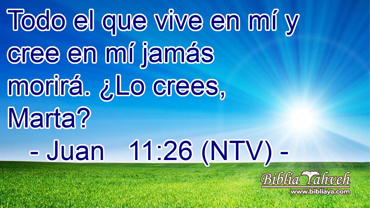 Todo el que vive en mí y cree en mí jamás morirá. ¿Lo crees, Marta?