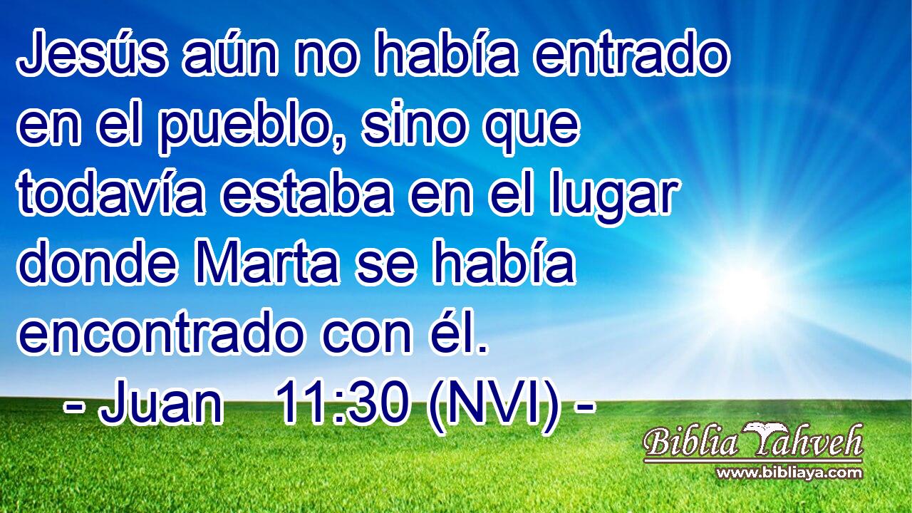  Jesús aún no había entrado en el pueblo, sino que todavía estaba en el lugar donde Marta se había encontrado con él. 