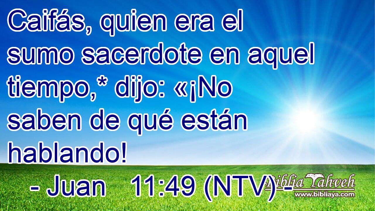 Caifás, quien era el sumo sacerdote en aquel tiempo,* dijo: «¡No saben de qué están hablando!