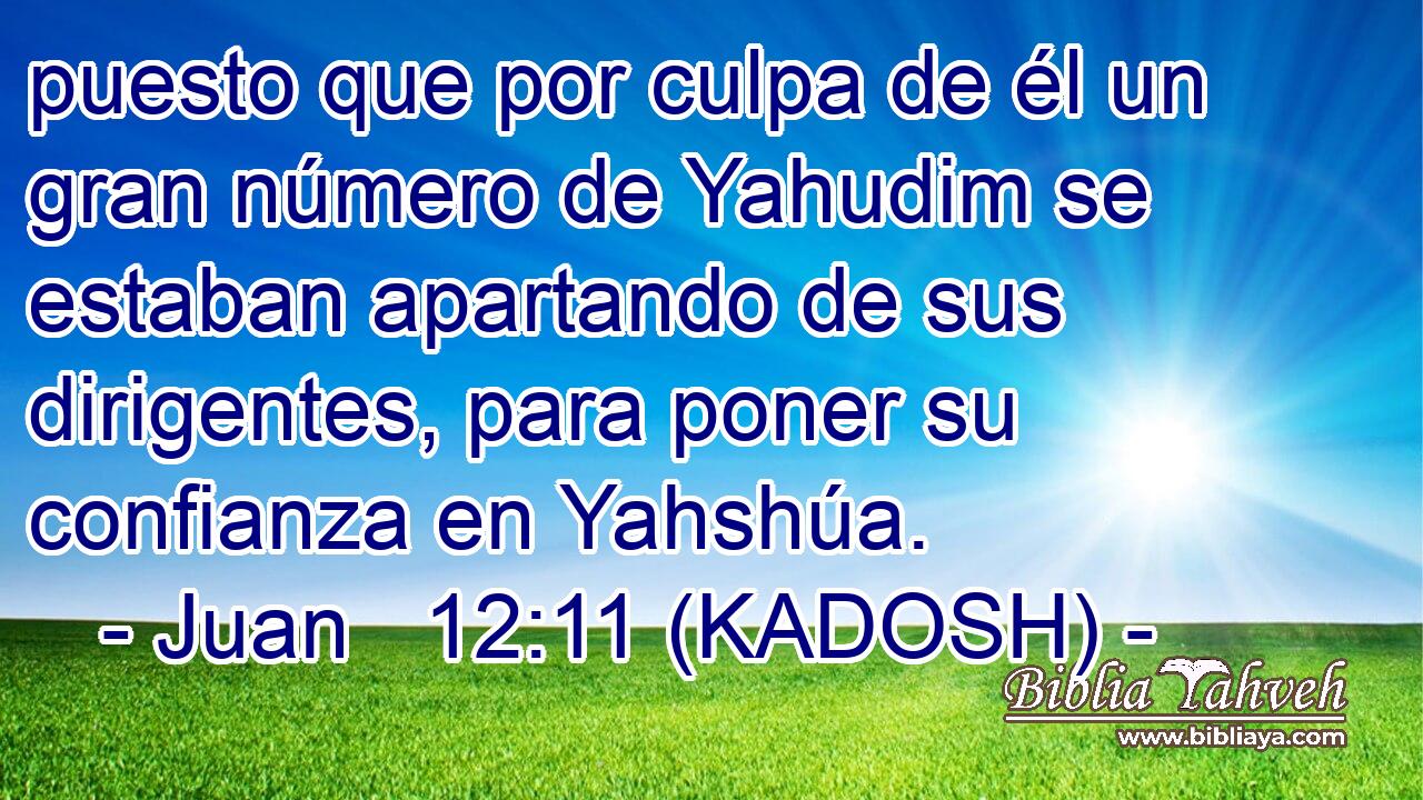  puesto que por culpa de él un gran número de Yahudim se estaban apartando de sus dirigentes, para poner su confianza en Yahshúa. 