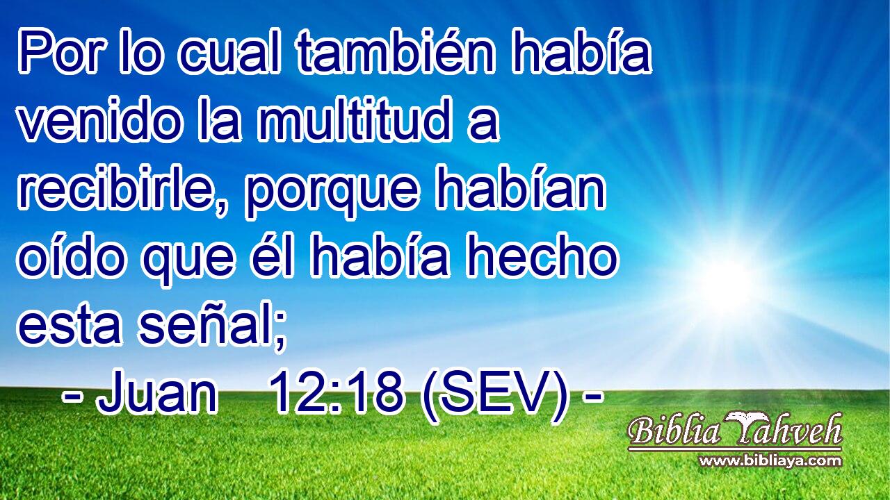 Por lo cual también había venido la multitud a recibirle, porque habían oído que él había hecho esta señal;